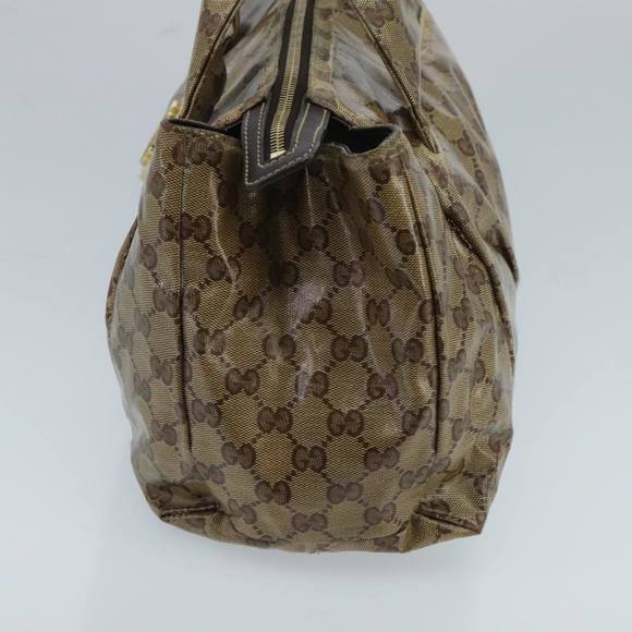 GUCCI GG Crystal Hand Bag Beige Gold 197020 Auth hk1740 - Picture 3 of 16